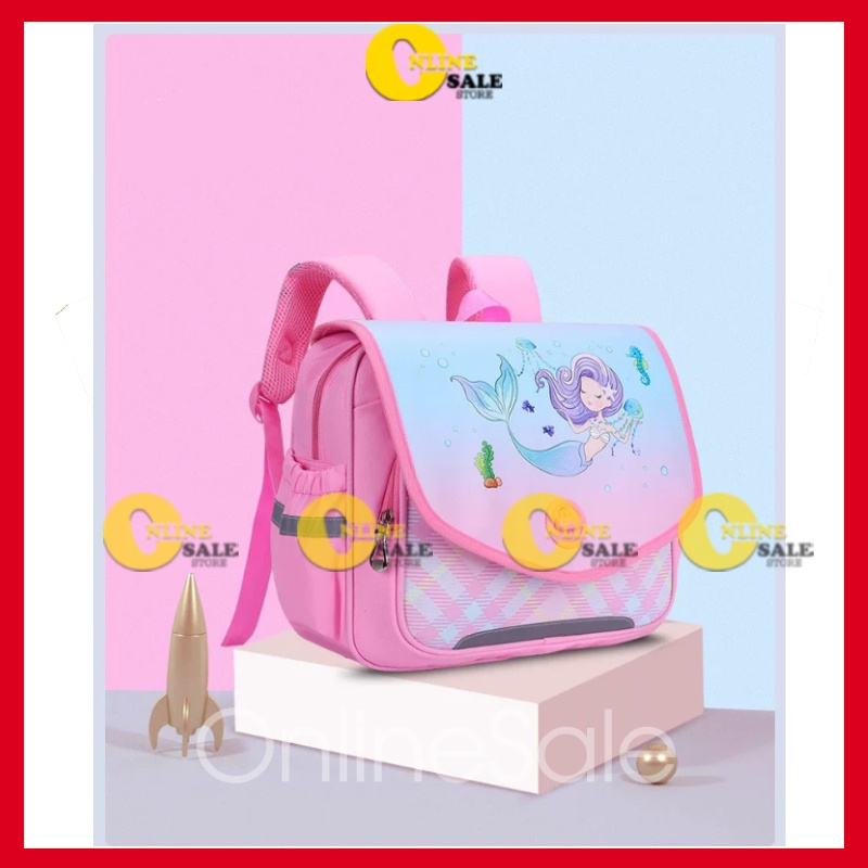 Cặp xách học sinh chống gù balo trẻ em đi học tiểu học cấp 1 cho bé trai bé gái lớp 1 2 3 Kích thước 32x33x17cm