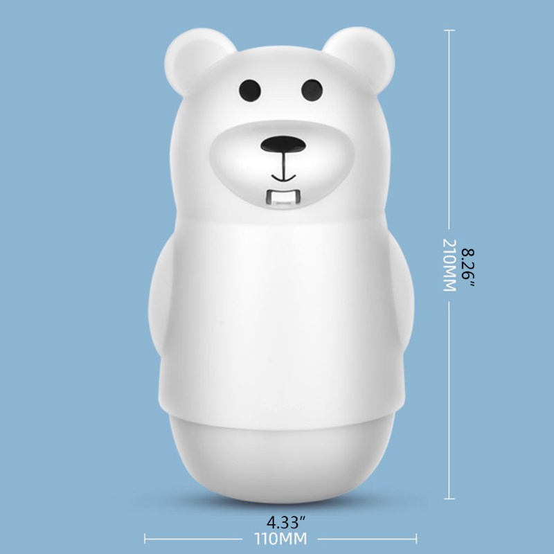 Bình Đựng Xà Phòng Tự Động 300ml Cảm Biến Hồng Ngoại Hình Gấu Dễ Thương