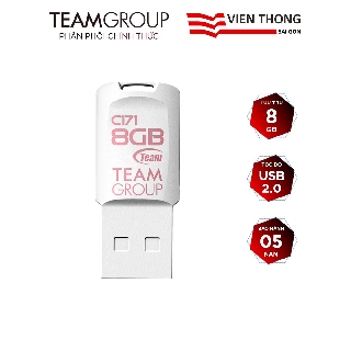 Mua USB 2.0 Team Group C171 8GB chống nước Taiwan (Trắng) - Hãng phân phối chính thức