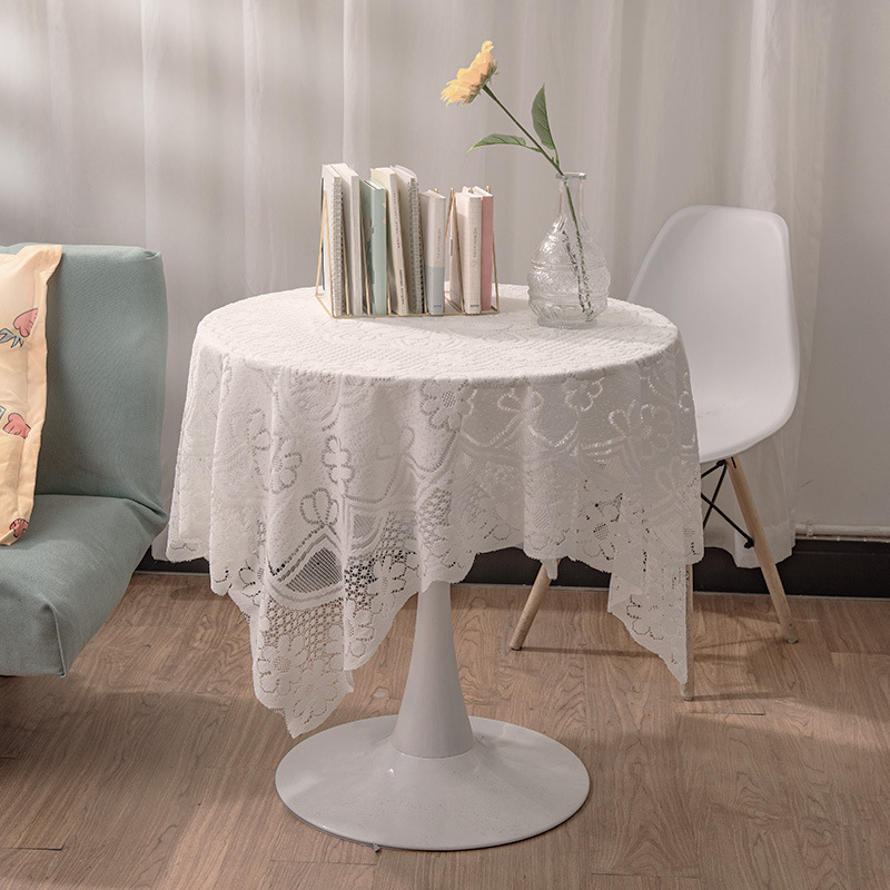 Khăn Trải Bàn Ren Hoa Chống Bụi Phong Cách Bắc Âu