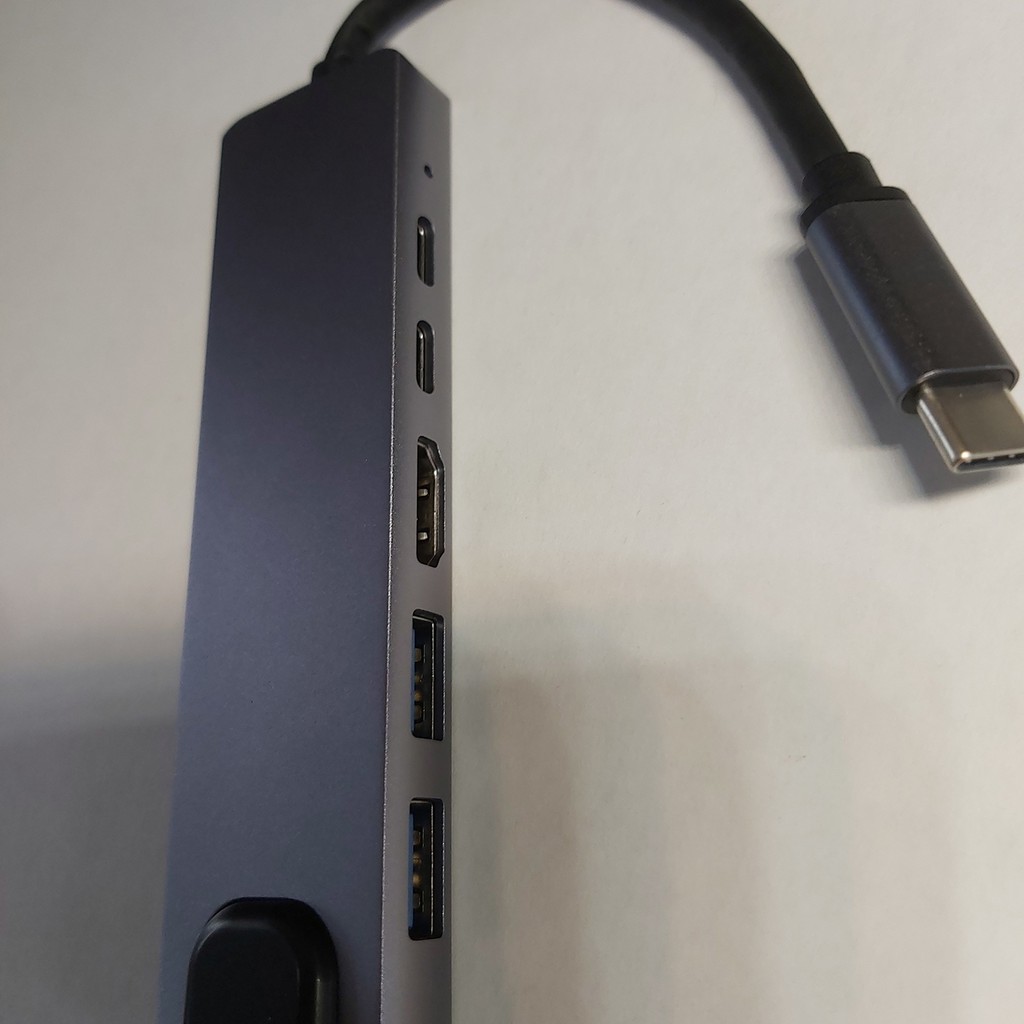 Hub USB C 6in1 ra HDMI, Ethernet RJ45 1000Mbps - hỗ trợ Thunderbolt 3 cho Macbook