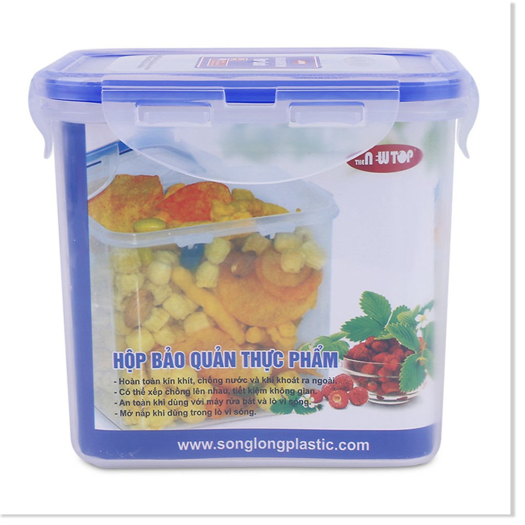 Hộp bảo quản thực phẩm 4 khóa 2505 - 850ml Song Long