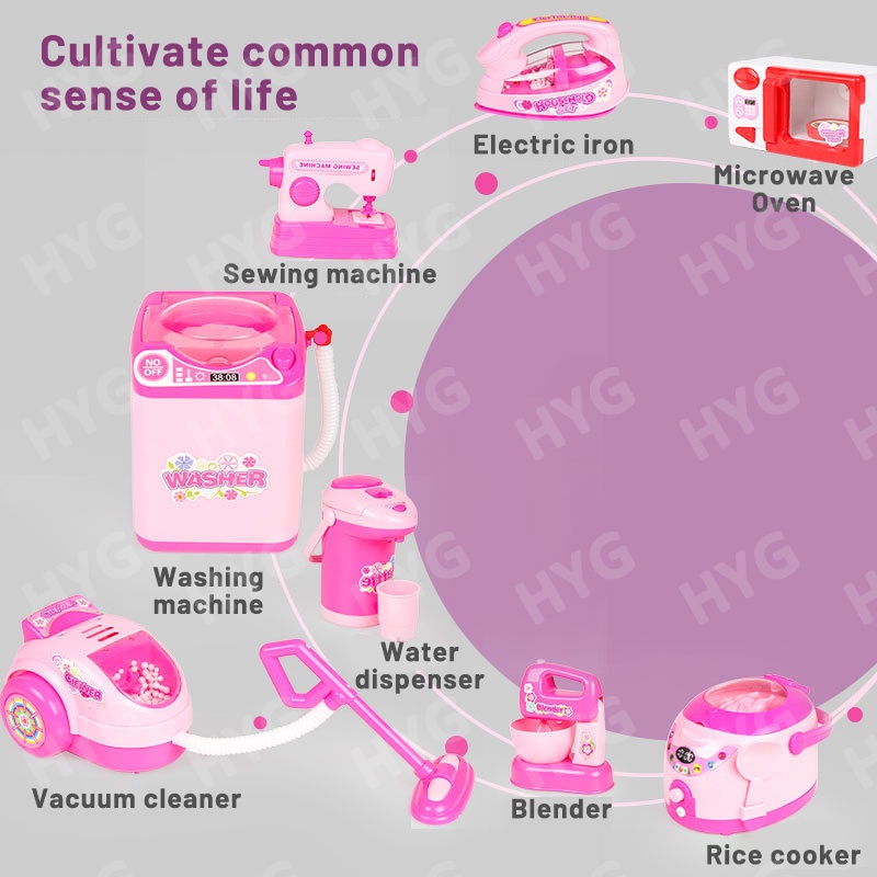 Máy giặt HYG Toys đồ chơi mini tương tác với trẻ nhỏ