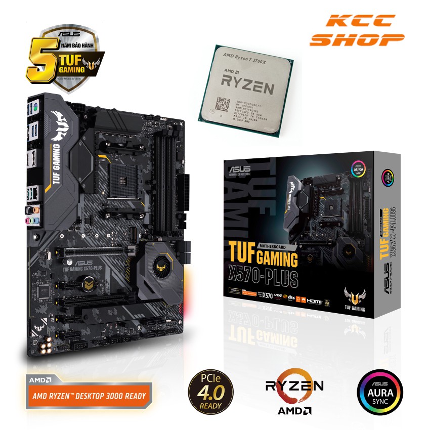 Combo Main ASUS TUF GAMING X570-PLUS + Ryzen 7 3700X tray