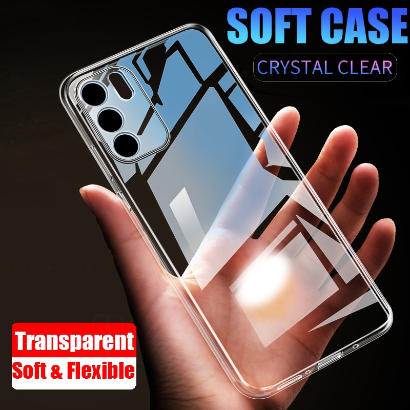 Ốp điện thoại silicon trong suốt cho Oppo Reno 6 5 Pro 5g Reno 6z 5z 5 Lite 5f A16 A93 A74 A54 5g A94 A15 A15S