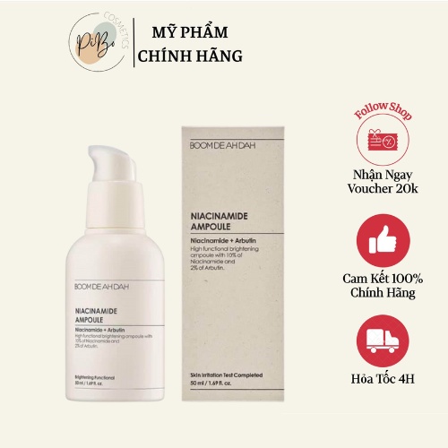 Serum Huyết Thanh Boom De Ah Dah Hỗ Trợ Làm Sáng Da Niacinamide Ampoule - 50ml