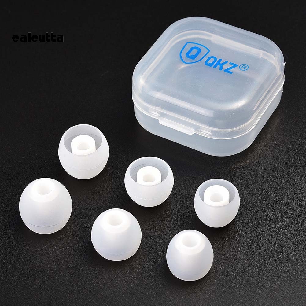 【Ready stock】QKZ 3 Pairs Replacement Silicone Eartips Earbuds for In-ear Earphone Headphone