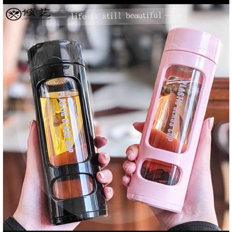 Bình nước thủy tinh có lõi lọc pha trà 320ml