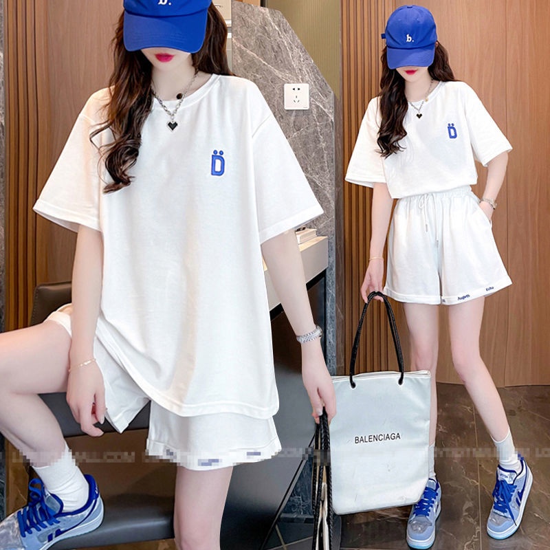 Set Đồ Thể Thao Ngắn Tay Form Rộng Thời Trang Năng Động Cho Nữ
