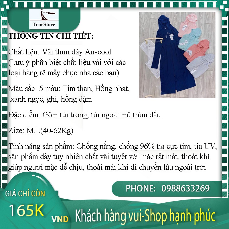 [Hàng xuất dư loại 1]Áo chống nắng toàn thân Cotton thông hơi siêu mát mẫu mới 2021 siêu hot | BigBuy360 - bigbuy360.vn