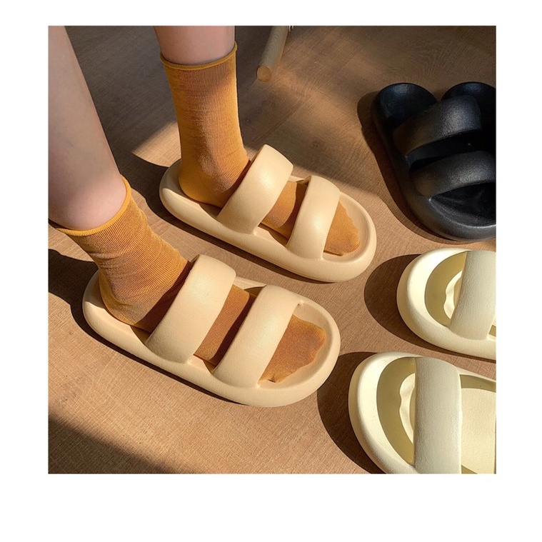 Dép xỏ ngón quai ngang đế bánh mì chống trượt Unisex cho cả nam và nữ kèm ảnh thật