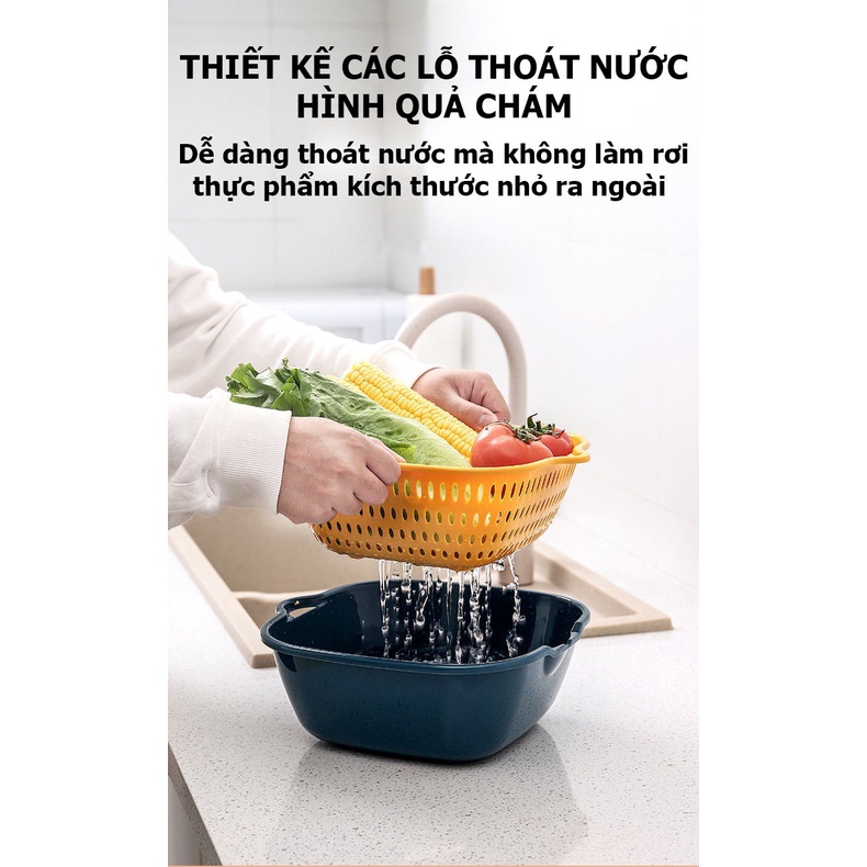 Combo 3 rổ nhà bếp GEARSHOP tiện lợi an toàn và không thể thiếu trong gian bếp nhà bạn