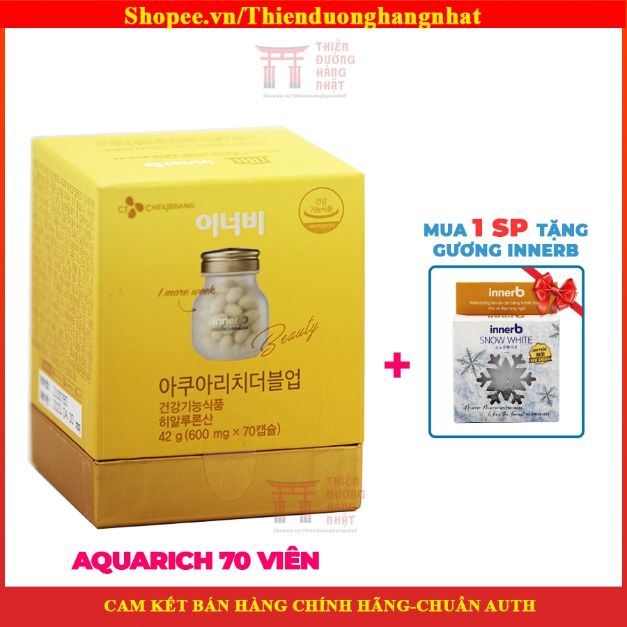 Viên uống cấp nước và collagen cho da Innerb Aqua Rich Hàn Quốc hộp 70Viên