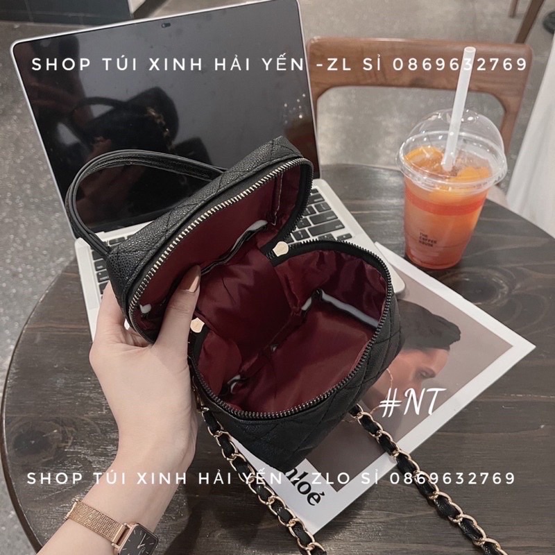 Túi mini đeo chéo , cầm tay ,Túi cốp trần tràm đeo chéo thời trang cao cấp, chất da sần hạt cao cấp