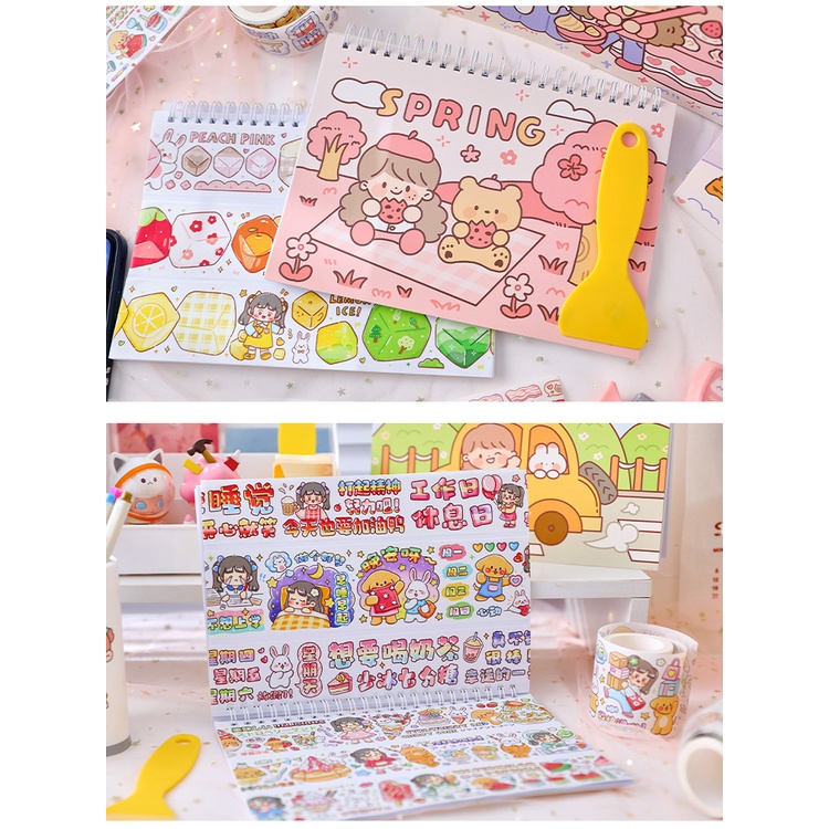 Sổ chiết washi tape lưu trữ sticker cute hình dán dễ thương trang trí sổ