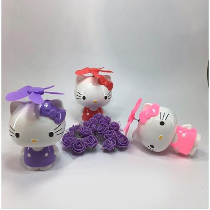 Quạt Mini Cầm Tay Quay Mini Hello Kitty