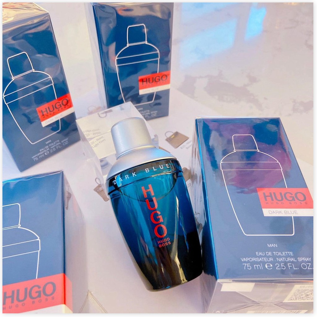 [Mã chiết khấu giảm giá mỹ phẩm sỉ chính hãng] Nước Hoa Nam Hugo Dark Blue EDT 75ml