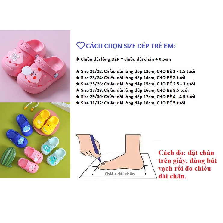 Dép sục trẻ em cho bé trai bé gái từ 1-5 tuổi [WHALE BABY] hình thú ngộ nghĩnh đi siêu êm LUCKY SHOES VN - H000006WHALE