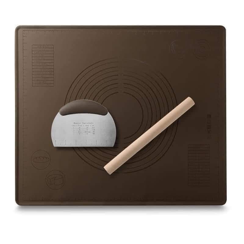 SET THẢM SILICONE 3 MÓN LÀM BÁNH CÁN BỘT SIZE TO