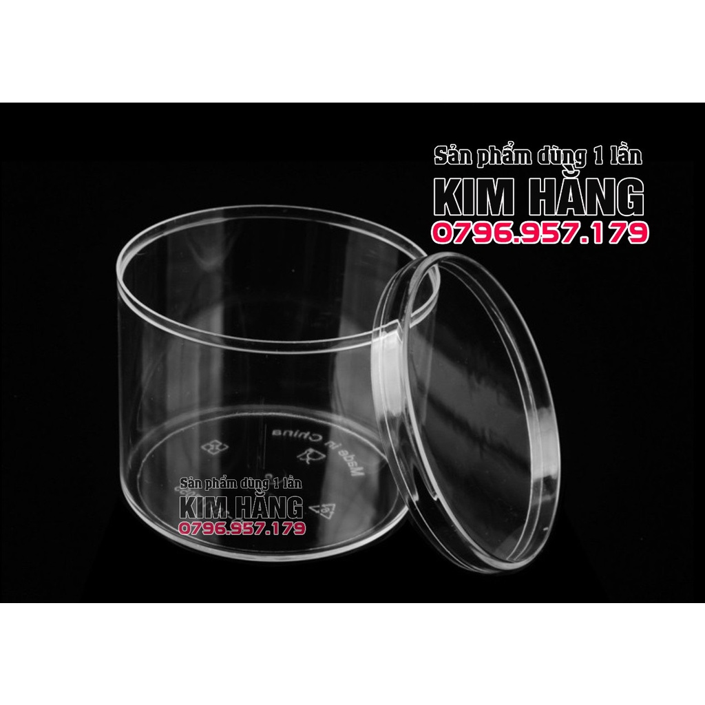 Set 20 ly mica tròn GD2017 đựng bánh lạnh tirsmisu , mousse, .......