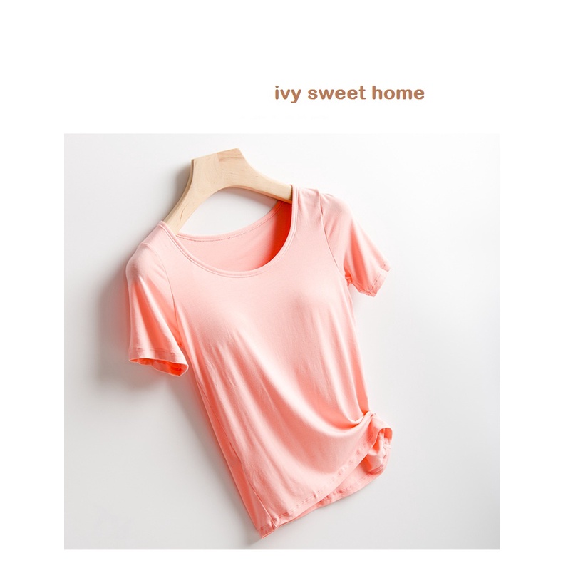 Áo Cộc Tay Có Đệm Ngực * Bộ Mặc Nhà Vải Modal Mềm Mịn Mới * IVY006