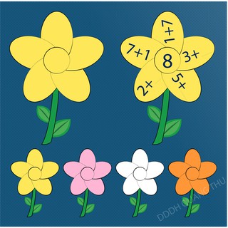 [Đồ dùng dạy học] Hoa 5 cánh A3