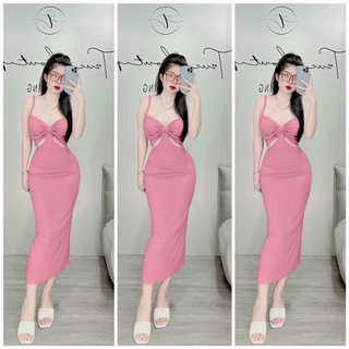 Đầm Body Hai Dây Khoét Kiểu