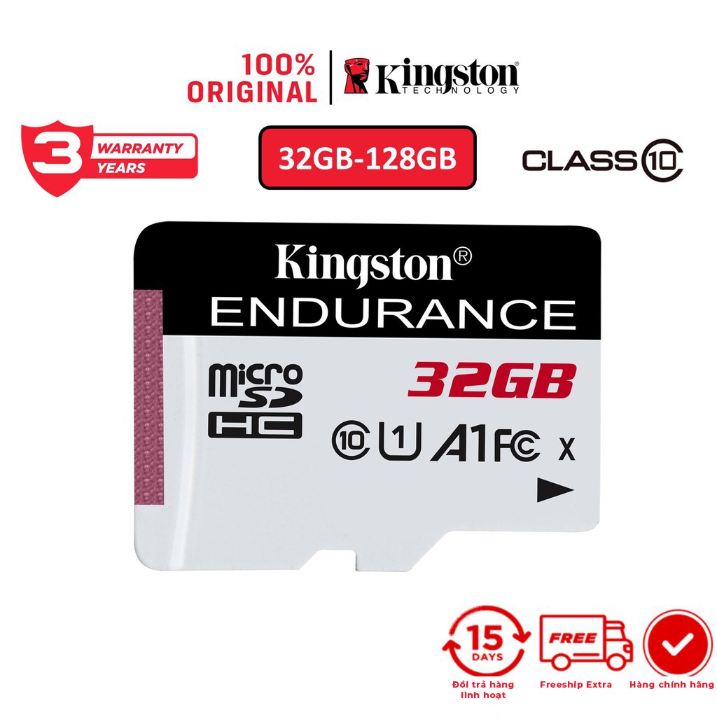 Thẻ nhớ Kingston microSD độ bền cao cho Camera bảo vệ, Camera Hành trình và Body Cam