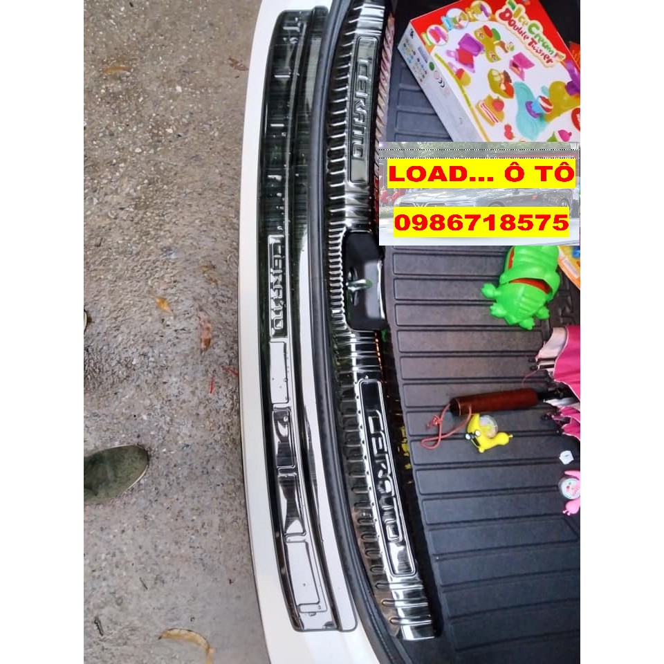 Chống trầy cốp trong ngoài Kia Cerato 2019 - 2021 titan, Ốp Bậc Cốp Cerato 2019 - 2021 Load Ô tô