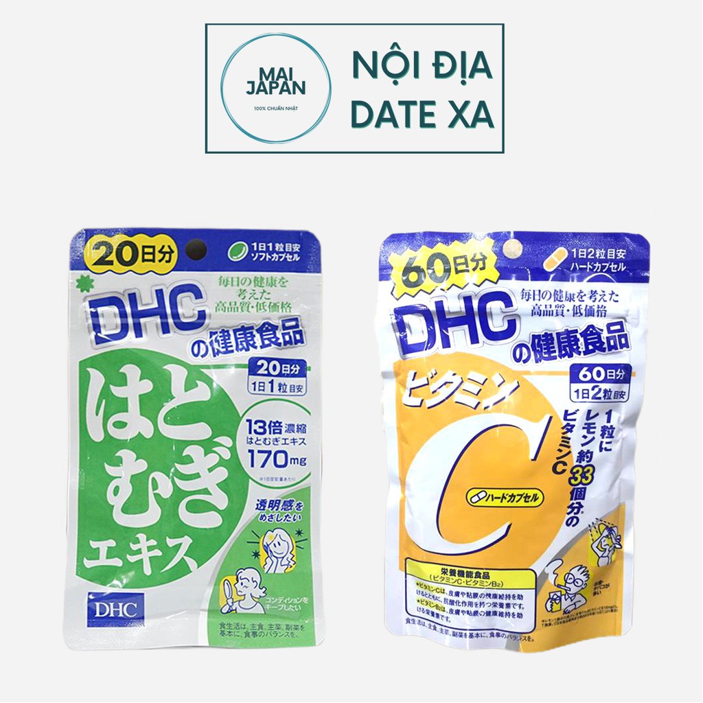 Combo viên uống sáng da và Vitamin C DHC nội địa Nhật Bản