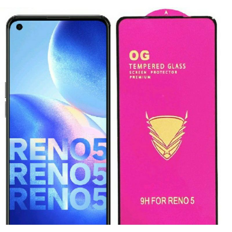 Kính Cường Lực Full Màn OG Oppo Reno 5 / Reno5 4G 5G chống vỡ siêu tốt , Mặt kính siêu mướt Reno5