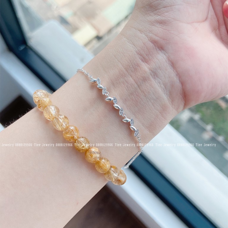 Lắc tay bạc nữ Tlee, Lắc Foliage nữ tính - TleeJewelry