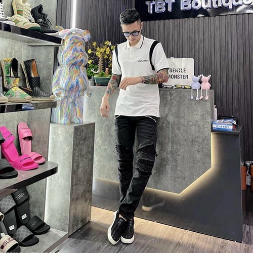 Áo Polo Phối Vai Thêu Cao Cấp, Áo PoLo Nam Phối Vai Thêu Đơn Giản Cao Cấp