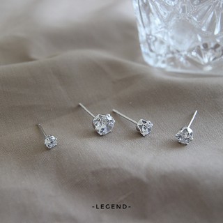 Khuyên bạc nụ đá 6 chấu