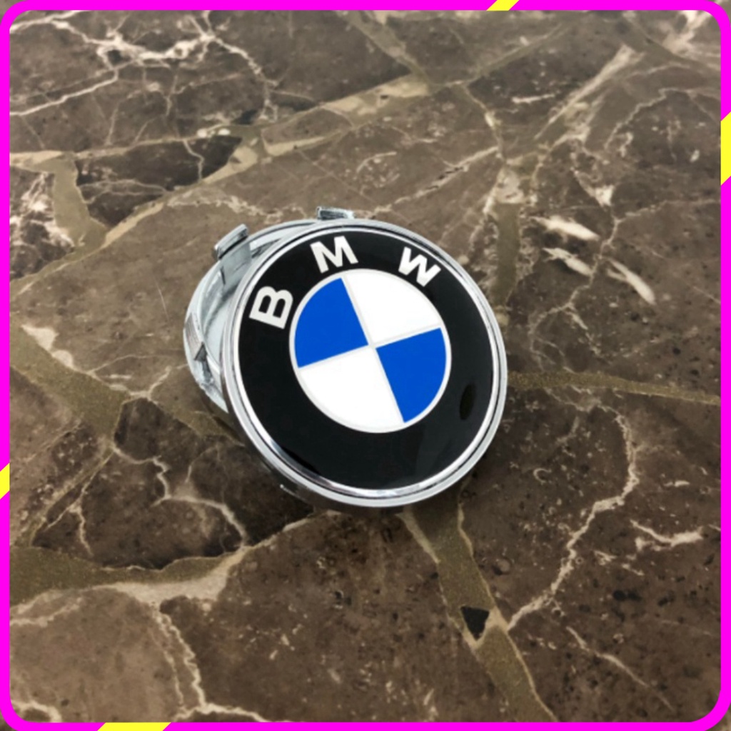 Logo chụp mâm, ốp lazang bánh xe ô tô BMW, kích thước 68mm, 60mm và 55mm, chất liệu nhựa ABS