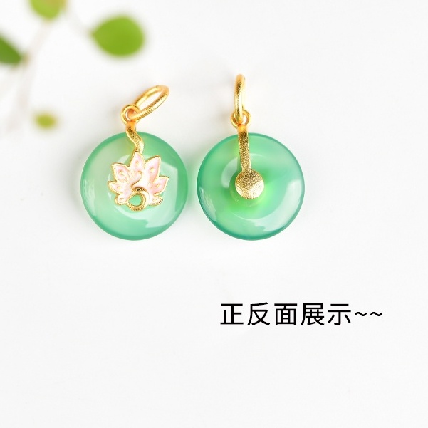 Chalcedony Phụ Kiện Khóa Vòng Tay Dây Bện Mặt Chim Công Nhỏ Màu Vàng Kim Không Gây Dị Ứng Bảo Quản Trang Sức Chống Trượt Bảo Vệ Vòng Tay diy