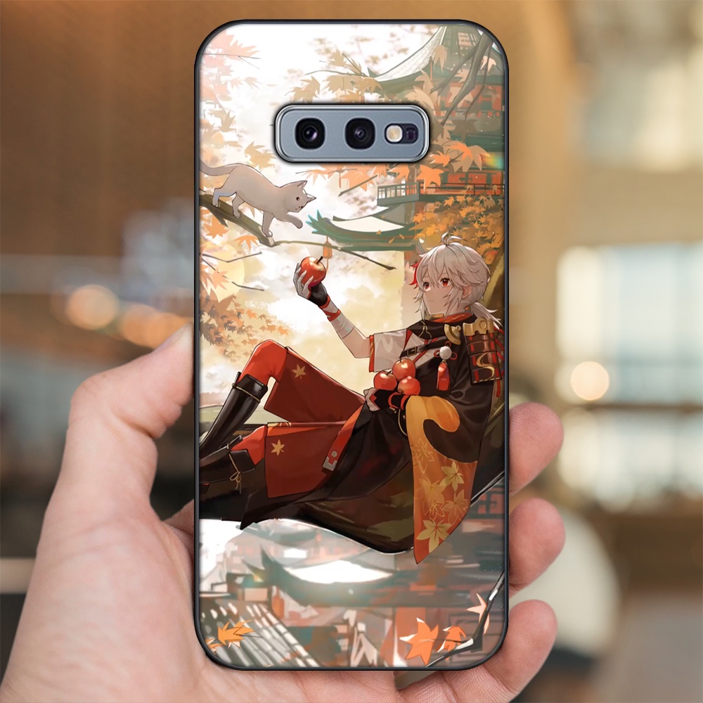 Ốp lưng Samsung S10e viền đen in hình Kazuha Genshin Impact