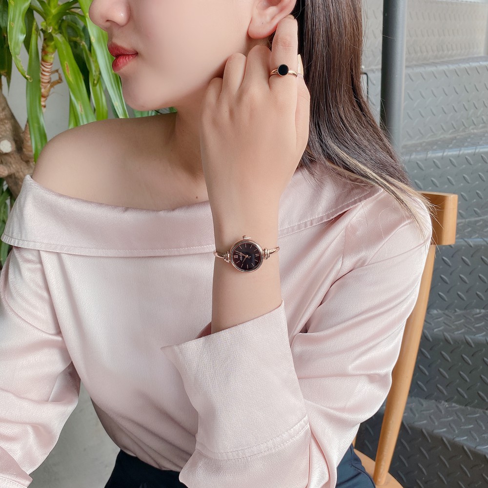 Đồng hồ nữ JA-1293 Julius Hàn Quốc dây thép