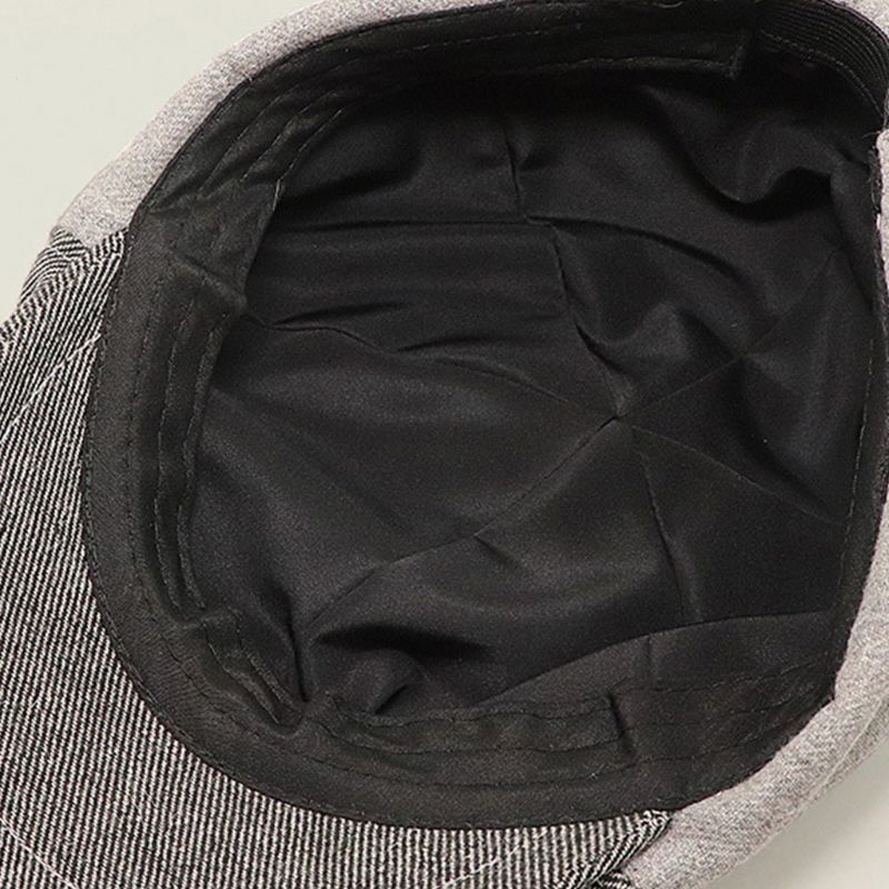 Han Mũ Beret Mỏ Vịt Bằng Len Pha Trộn Ghép Màu Khối Pha Trộn Phẳng Cổ Điển Mùa Thu Cho Họa Sĩ Nam Và Nữ