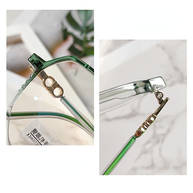 【0-600°Mắt Kính Gọng Kim Loại Chống Bức Xạ Dành Cho Nam Và Nữ