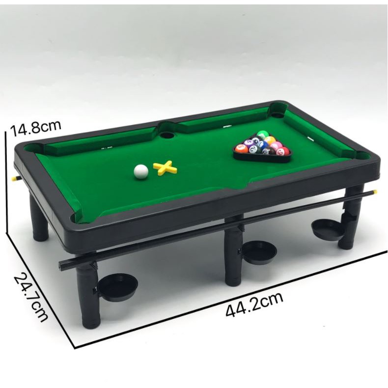 Bộ Đồ Chơi Bi a Mini - 10 viên Bida Đánh Số - Mặt bàn Nỉ Chất Lượng Cao - Kích thước 44*25*15 cm - MEOMEOSHOP2021