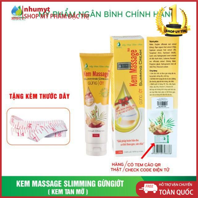 Kem Tan Mỡ Ngân Bình Gừng Ớt 150g . chính hãng Hàng Mới Cập Nhập