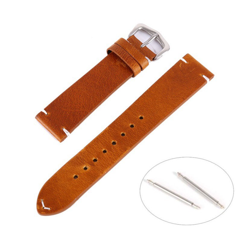 Leather Brown Black Wrist Watch Band Strap Belt Watchbands 18/20/22mm