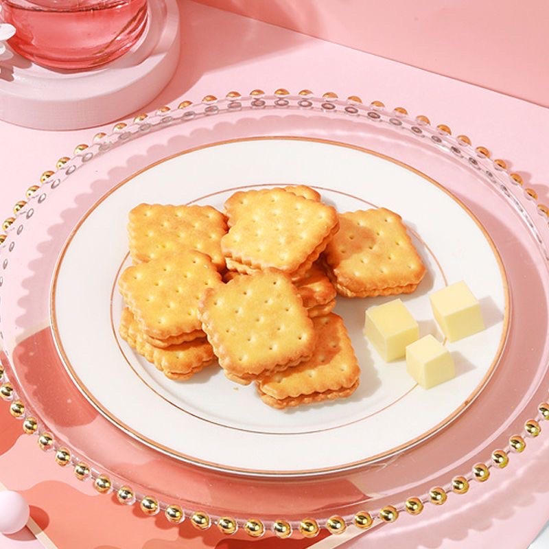 Bánh Quy Lúa Mạch Kẹp Kem Phô Mai Giòn Tan Thơm Ngon hộp 60 chiếc