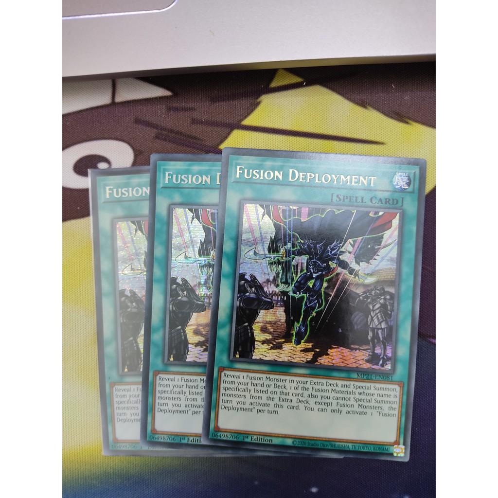 [Yugioh Funny Shop] 1 lá Thẻ bài Fusion Deployment - MP21-EN081 - Prismatic Secret Rare 1st Edition