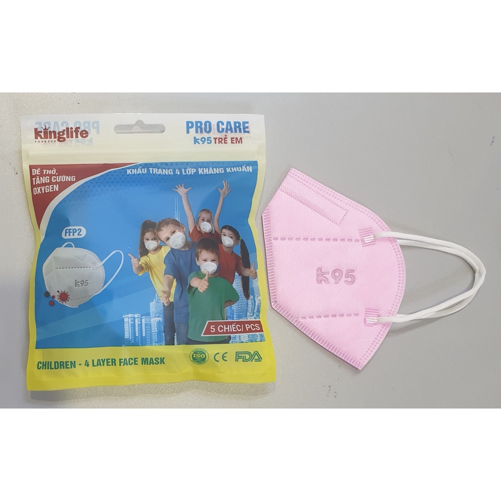 Khẩu trang trẻ em Kinglife N95 - Hàng chính hãng - Túi Zip gồm 5 chiếc | BigBuy360 - bigbuy360.vn