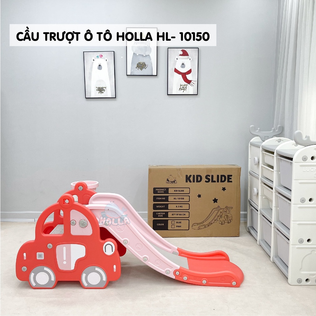 Cầu trượt ô tô cho bé, cầu trượt HOLLA HL - 10150 bảo hành chính hãng 1 năm