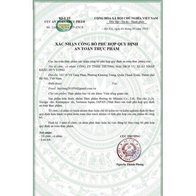 Viên uống giảm 12kg Minami Kendai Eat &amp; Diet Nhật Bản