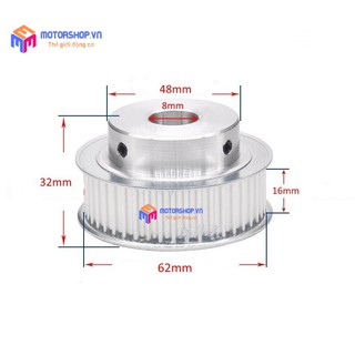 Mts puly bánh răng nhôm 5m 40 răng bản 16mm trục 8mm, 10mm