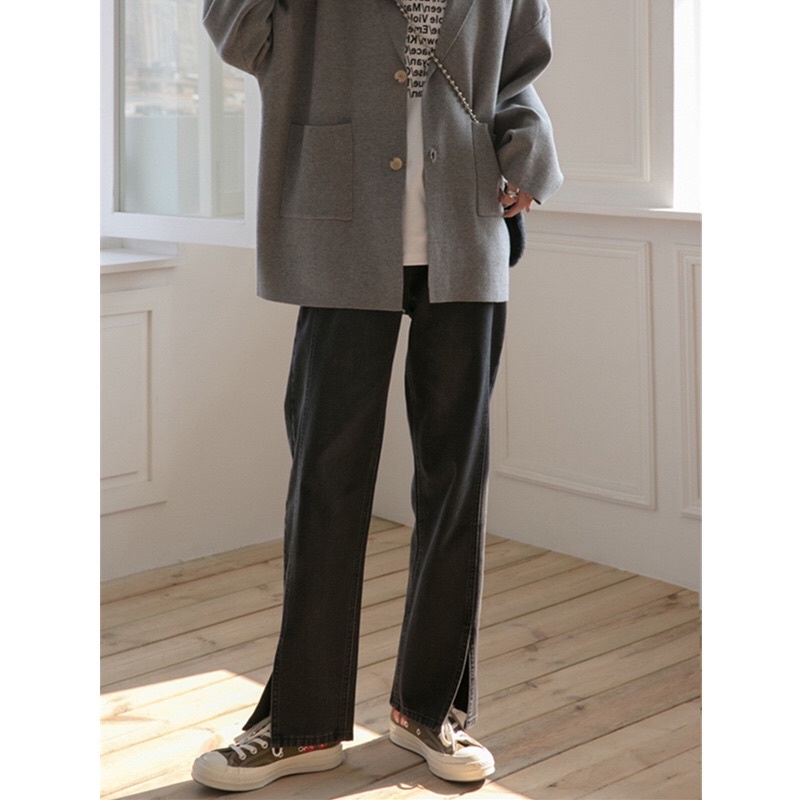 Quần  Jeans Ống Xuông Xẻ Sườn Hàng  Loại  1